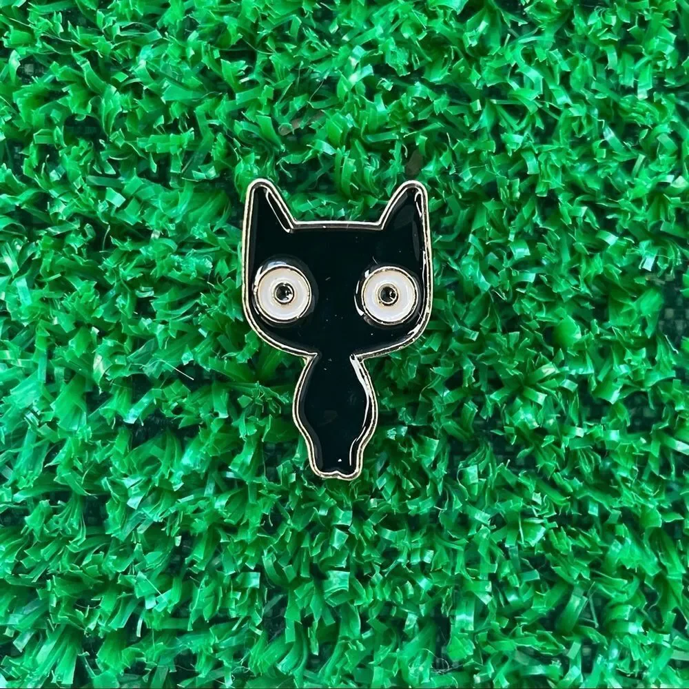 Black Anime Kitty Enamel Pin/ Brooch Lapel
